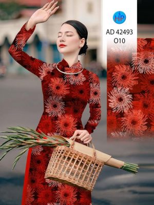 Vải Áo Dài Hoa In 3D AD 42493 30